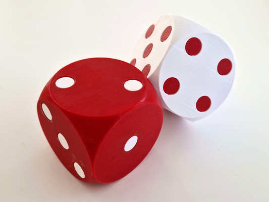 large die 5 cm by tridense toys & games board dice 3d print model - Mito3D