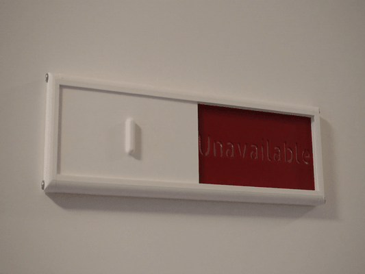 disponible occupé bureau statut signe by tridense ménage porte toilette indicateur occupation 3d print model - Mito3D