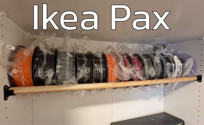 simple ikea pax filament storage remixed by tridense 3d printer accessories filamentspoolholder filamentstorage ikeapax 3d print model - Mito3D