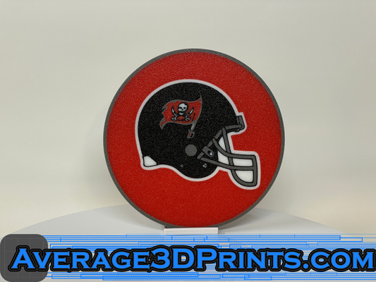 coaster tampa baie boucaniers casque by average3dprints ménage décor verre a3dprints nfl football 3d print model - Mito3D