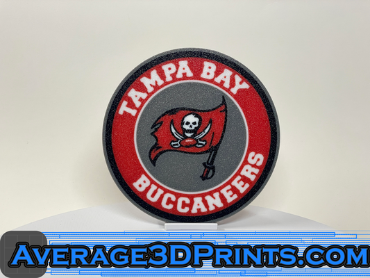 coaster tampa baie boucaniers logo by average3dprints ménage décor verre a3dprints nfl football 3d print model - Mito3D