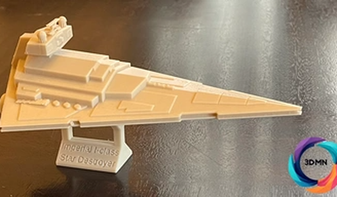 star wars imperial i destroyer w stand by 3dmn props & cosplays scifi space spaceship sci-fi warship turbolasers dark aircraft spacecraft empire fighter lazer sith jedi darth vader luke skywalker 3d print model - Mito3D