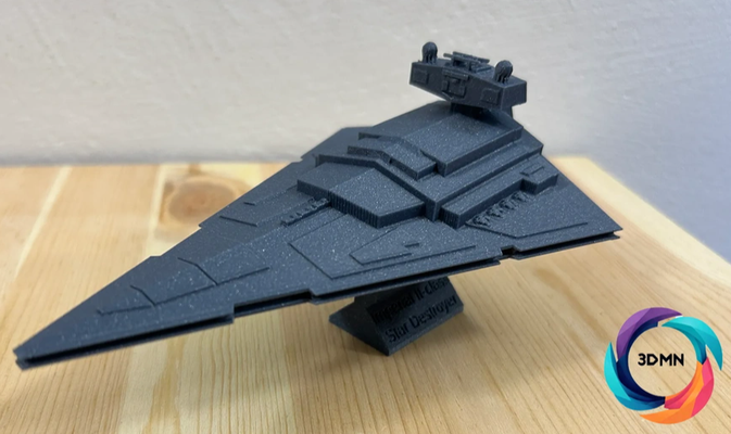 star wars imperial ii destroyer w stand by 3dmn props & cosplays stardestroyer galacticempire spacewarfare scifi dar interstellar empire fighter spacecraft aircraft luke skywalker darth vader lazer space film book movie death 3d print model - Mito3D