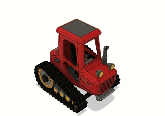 doce moderno trator by preto macaco passatempo faça veículos agricultura automotivo pesado pista 3d print model - Mito3D