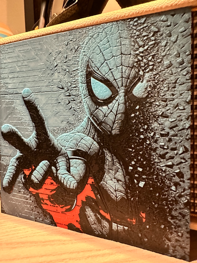 homem aranha grafite arte forja chapéus by lov3d 2d parede 3d print model - Mito3D