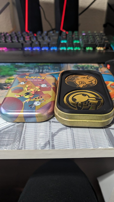 mini tin big coin remixed by jaimefernandezgalofre 3d printer accessories pokemon tcg trading card game 3d print model - Mito3D