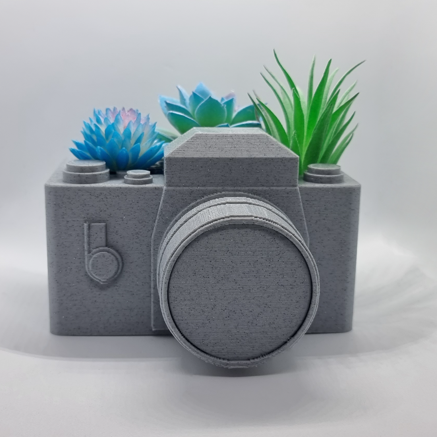 câmera plantador by temario casa decoração suculento fotografia plantar arte 3D print model - Mito3D