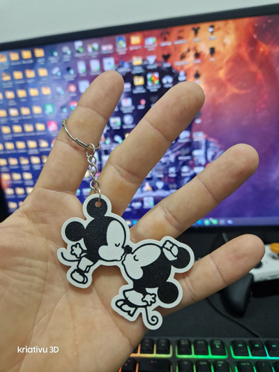 beijo mickey minnie by kriativu 3d impressora teste modelos amar 2024 3d print model - Mito3D