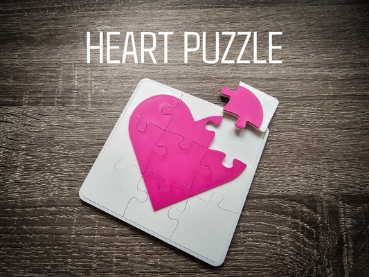 puzzle - heart by concluzion toys & games puzzles love gift valentine valentiensday multicolor 3d print model - Mito3D