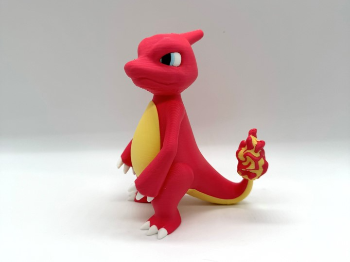 charmeleon mehrfarbig by entroisdimensions figur miniaturen kreaturen pokémon bulbasaur ivysaurier venusaurier charmander charizard spritzen blastoise 3D print model - Mito3D