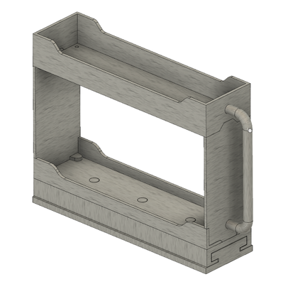 especiaria prateleira w controle deslizante mecanismo by 250xcf casa modelos cozinha armazenamento suporte 3d print model - Mito3D