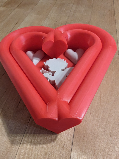 cupid's heart haven tray by kickin' prints household festivities cupid decor valentine valentinesday love bowandarrow 3d print model - Mito3D