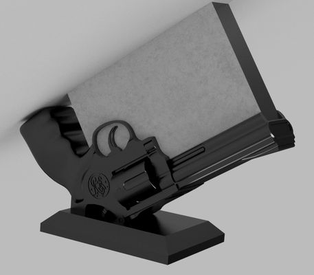 schmied wesson 686 unternehmen karte halter unterstützung by abonnieren haushalt büro veranstalter 3d print model - Mito3D