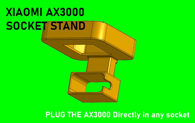 xiaomi ax3000 outlet holder by gustavooooo tools gadgets router socket wall 3d print model - Mito3D