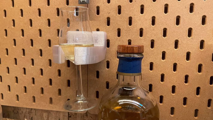 ikea skadis whiskey glas halter unterstützung by protonord werkzeuge veranstalter ikeaskadis party glencairn 3d print model - Mito3D