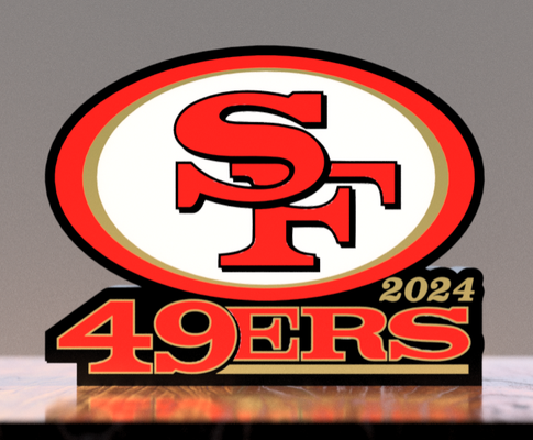 san francisco 49ers 2024 guidato lightbox by mfdesigns3d arte segni loghi san francisco 49rs 3d print model - Mito3D