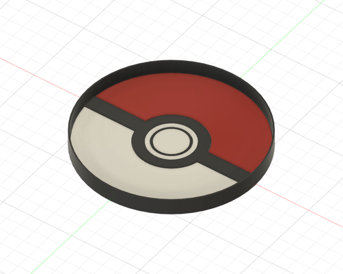 pok ball tray by yoiofuro household decor pokeball anime pokemon 3d print model - Mito3D