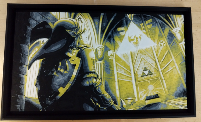 zelda cathedral hueforge frame remixed by fricoure generative 3d model & lithophane 3d print model - Mito3D