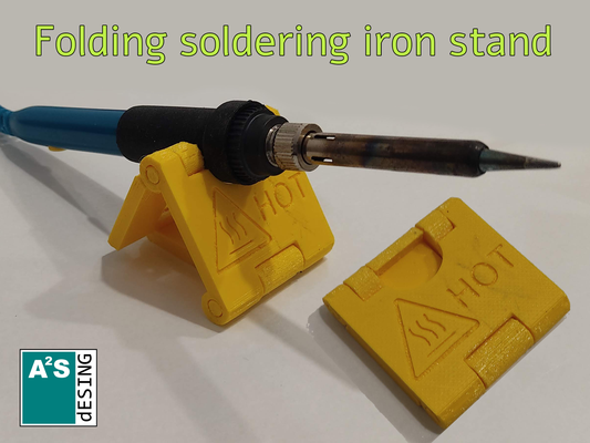 folding soldering iron stand by a2s desing tools solder holder tool hot 3d print model - Mito3D