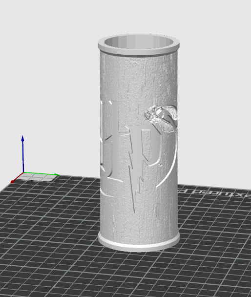 harry töpfer logo vase bleistift halter unterstützung mini container klein lithogramm lithographie by brookse3d 3d drucker prüfung modelle tödlich mulden buch 3D print model - Mito3D