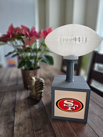 san francisco 49ers logo lightbox by miker73 domestico arredamento lampada luce scatola calcio 3d print model - Mito3D