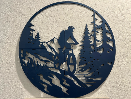 mountain bike art remixed by banana bread man 2d wall 3d print model - Mito3D