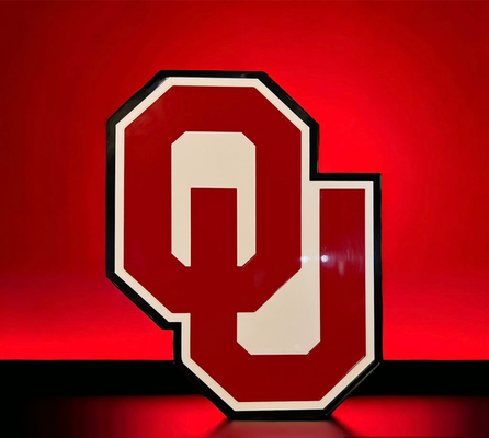 updated oklahoma university led lamp by codyinbody3 art models ou college sports football bob stoops basketball wrestling baseball cheerleading big 10 12 multicolor ams bambu printer light lightbox 3d print model - Mito3D