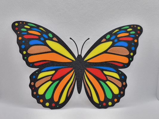 multicolore farfalla v2 colore opzioni by germann arte 2d 8 colori 3d print model - Mito3D