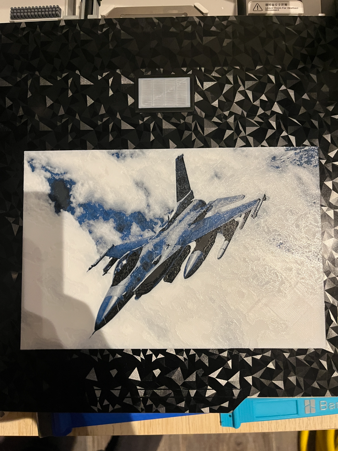 hueforge f16 by shifty492 generative 3d model & lithophane f16fightingfalcon f-16 airplane plane art hueforgeplane 3D print model - Mito3D