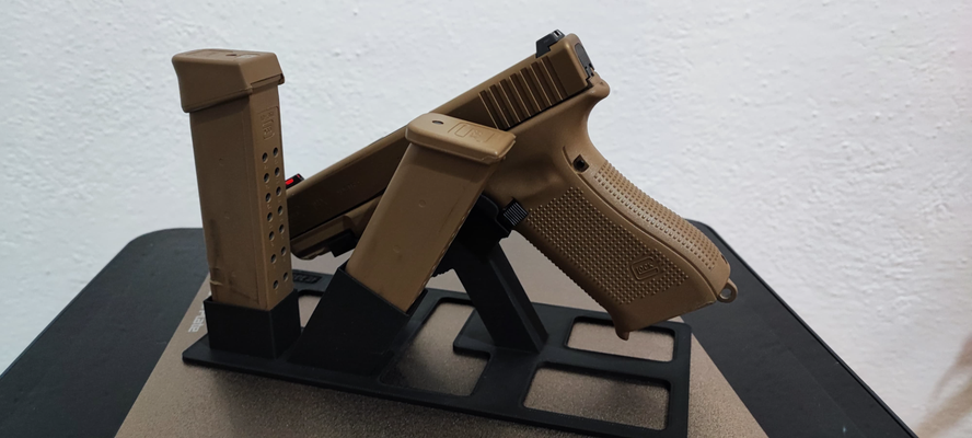 glock estante soporte revista by 3dejf pasatiempo bricolaje diy pistola airsoft glock17 glock19 3d print model - Mito3D