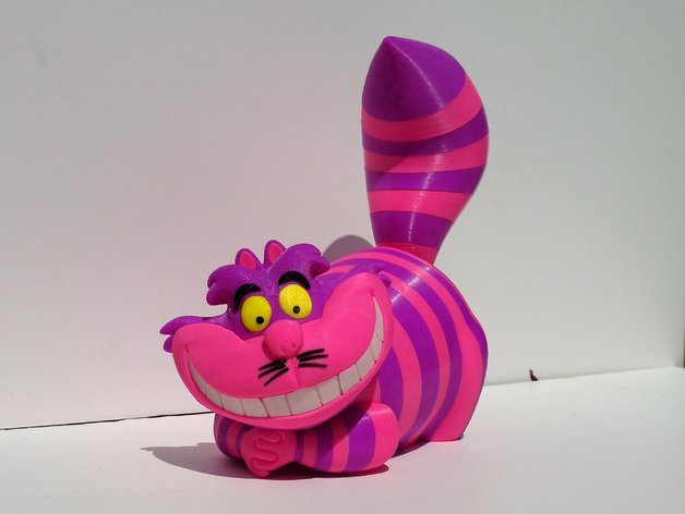 cheshire gatto by reddadsteve giocattoli giochi personaggi animale paese delle meraviglie 3D print model - Mito3D