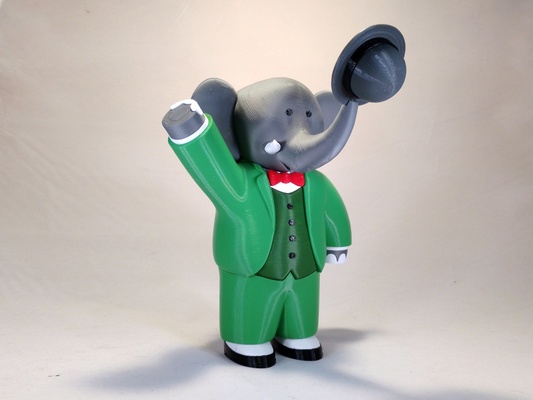 babar elefante by reddadsteve giocattoli giochi personaggi cartone animato i fumetti 3d print model - Mito3D