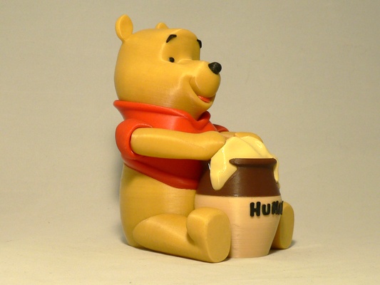 winnie pooh - smooth by reddadsteve toys & games characters animal bear 3d print model - Mito3D