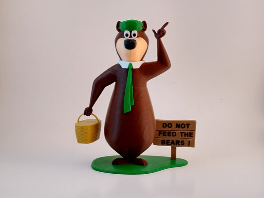 yogi orso by reddadsteve giocattoli giochi personaggi cartone animato animale 3d print model - Mito3D