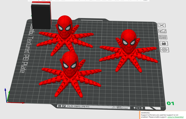 araña pulpo x3 by trucos pantanoso juguetes juegos hombre 3d print model - Mito3D