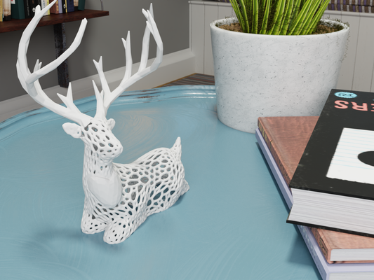 voronoi hirsch of liebe neu gemischt by ds design haushalt dekor 3d kunst 3dmodel 3dprint valentinstag bezaubernd valentinesdaydecoration anfängerfreundlich 3d print model - Mito3D