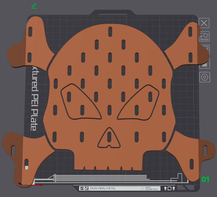 skadis cranio grande by highlatitude64 84 utensili organizzatori ossa incrociate 3d print model - Mito3D