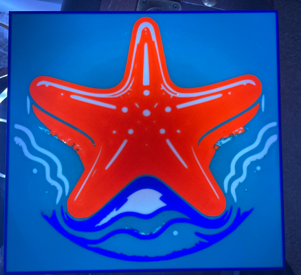 divertido estrella mar caja ligera by emdj0721 casa decoración niños luz noche oceano tema 3d print model - Mito3D