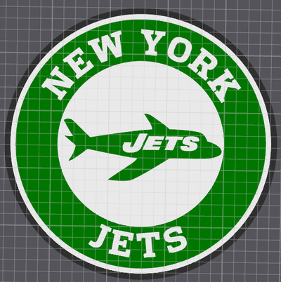 ny jets light box by liz print stuff art signs & logos 3d print model - Mito3D