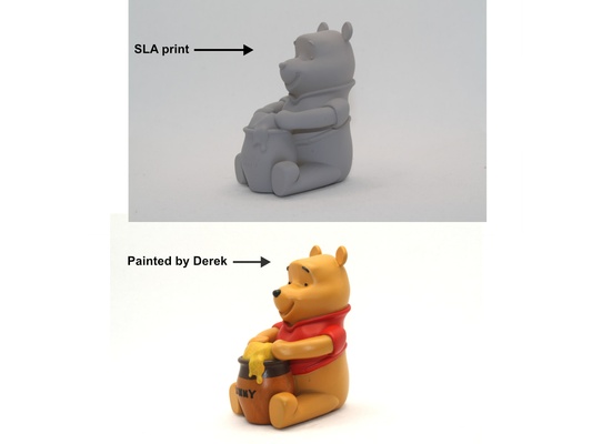 winnie pooh - onepiece by reddadsteve miniatures animals 3d print model - Mito3D