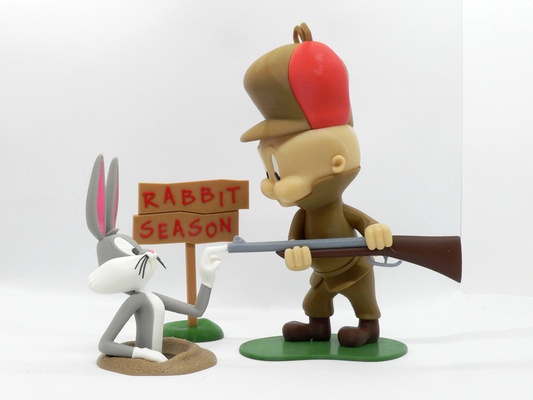 cartello insetti elmer scena by reddadsteve giocattoli giochi personaggi cartone animato 3d print model - Mito3D