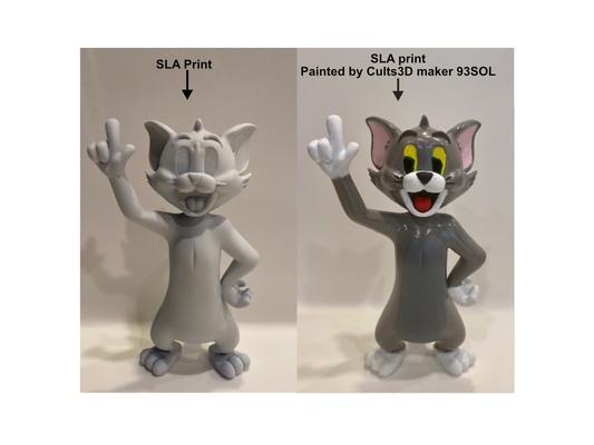 tom katze stück by reddadsteve spielzeuge spiele zeichen 3d print model - Mito3D