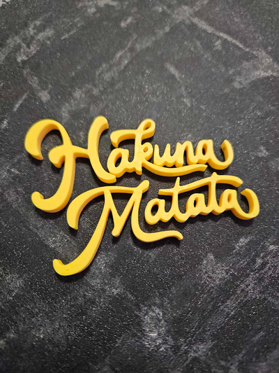 hakuna matata by tamazawa domestico arredamento decorazione 3d print model - Mito3D