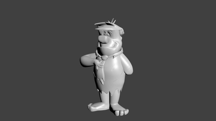 fred flinstone 1 peça by reddadsteve brinquedos jogos personagens pederneira thingiverse 3d print model - Mito3D