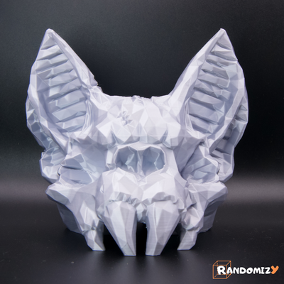 bat skull - poly by randomizy art sculptures halloween halloweendecor halloweendecoration decor decoration decorations batskull head support lowpoly horror spooky supportless nosupport creature creepy homedecor homedecoration 3d print model - Mito3D