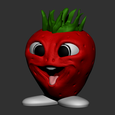 contento fragola by fabbricante arte sculture scolpire scultura happymodel pazzo fragole 3d print model - Mito3D