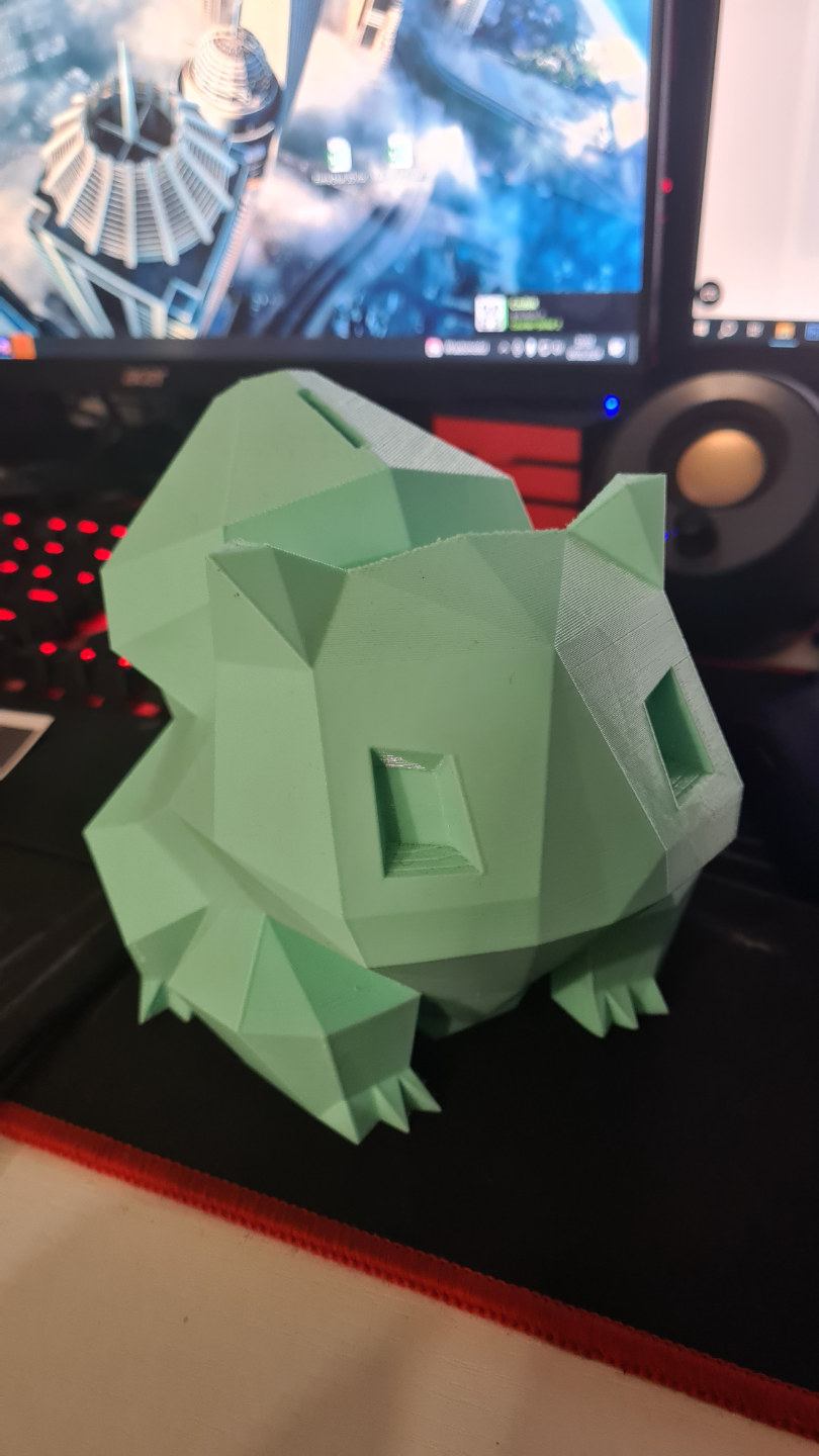 pokemon bulbasaur poli porcellino banca moneta remixato by boohoo arte modelli scatola astuccio guaina salvadanaio 3d pokemon 3D print model - Mito3D