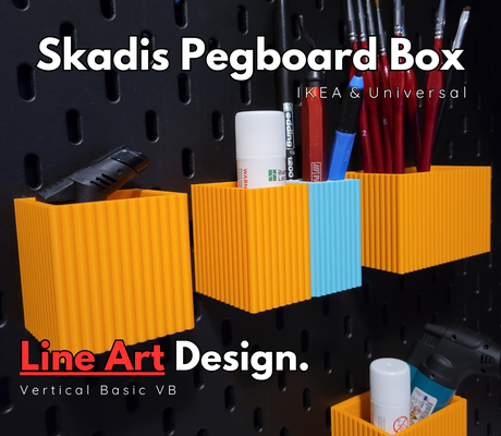 ikea skadis box vb 01-04 by art design 3d household house models container storage pegboard storagebox hsw peg tool accessory toolbox pencil brush honeycomb honeycombstoragewall wall multiboard 3d print model - Mito3D