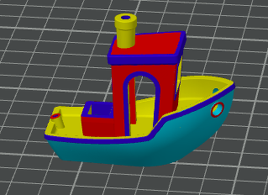 3dbenchy 4 colors ams remixed by corfulaurent 3d printer test models 3d print model - Mito3D