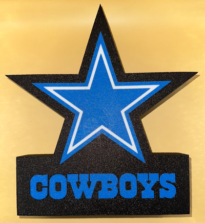 dallas cowboys football logo by m3553x hobby & diy sport outdoors garage wallart decal decor 3d print model - Mito3D